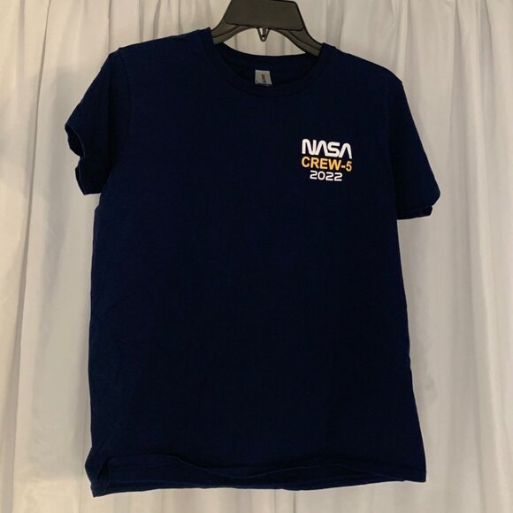 NASA Crew-5 2022 T-Shirt Medium Gildan Men's Ultra Cotton Space Graphic Tee - Picture 1 of 5